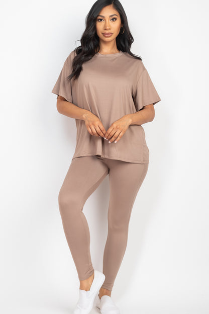 Oversized T-shirt & Leggings Set - Capella Apparel