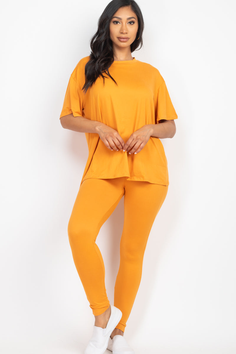 Oversized T-shirt & Leggings Set - Capella Apparel