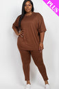 Plus Size Oversized T-shirt & Leggings Set - Capella Apparel