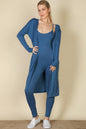 Ribbed Cardigan & Jumpsuit Set - Capella Apparel