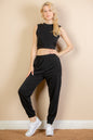 French Terry Elastic Waist Tank Top & Joggers Set (CAPELLA) - Capella Apparel