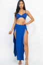 Bra Top & Side Slit Maxi Skirt - Wholesale Capella Apparel